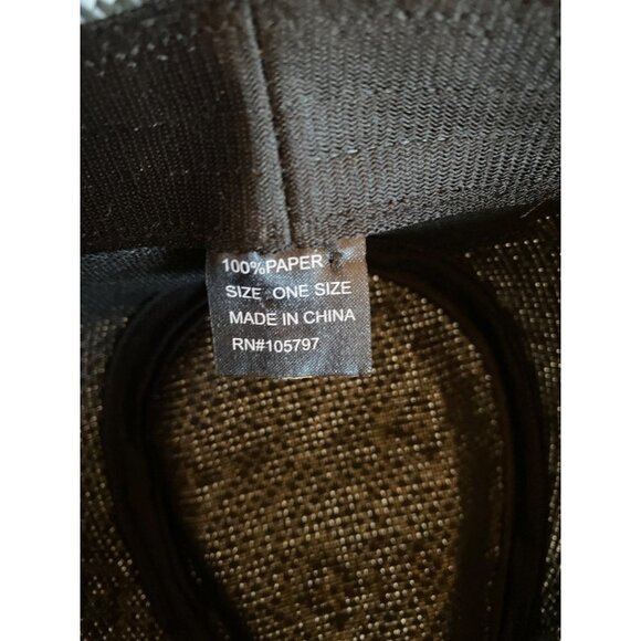 Black & White Geometric Pattern Fedora One Size - Picture 6 of 7